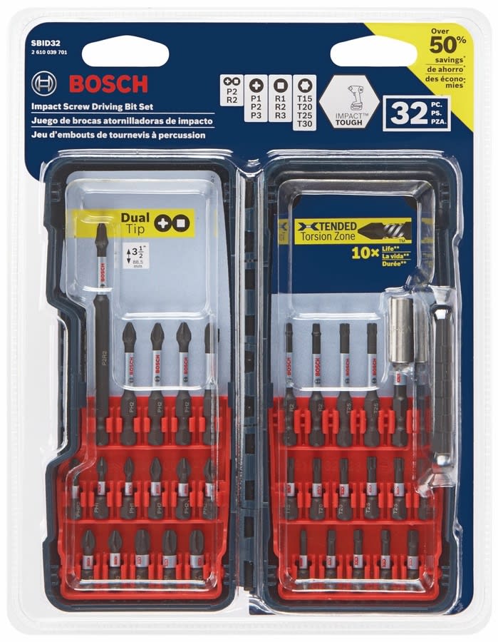 Bosch Impact 32-Piece Screwdriver Bit Set for $13 + free shipping