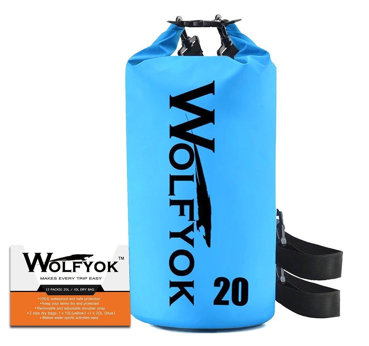 Wolfyok 20L Roll Top Duffle Dry Bag for $13 + free shipping