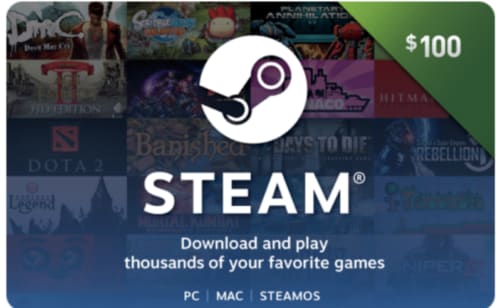 $100 Steam Gift Card for $90