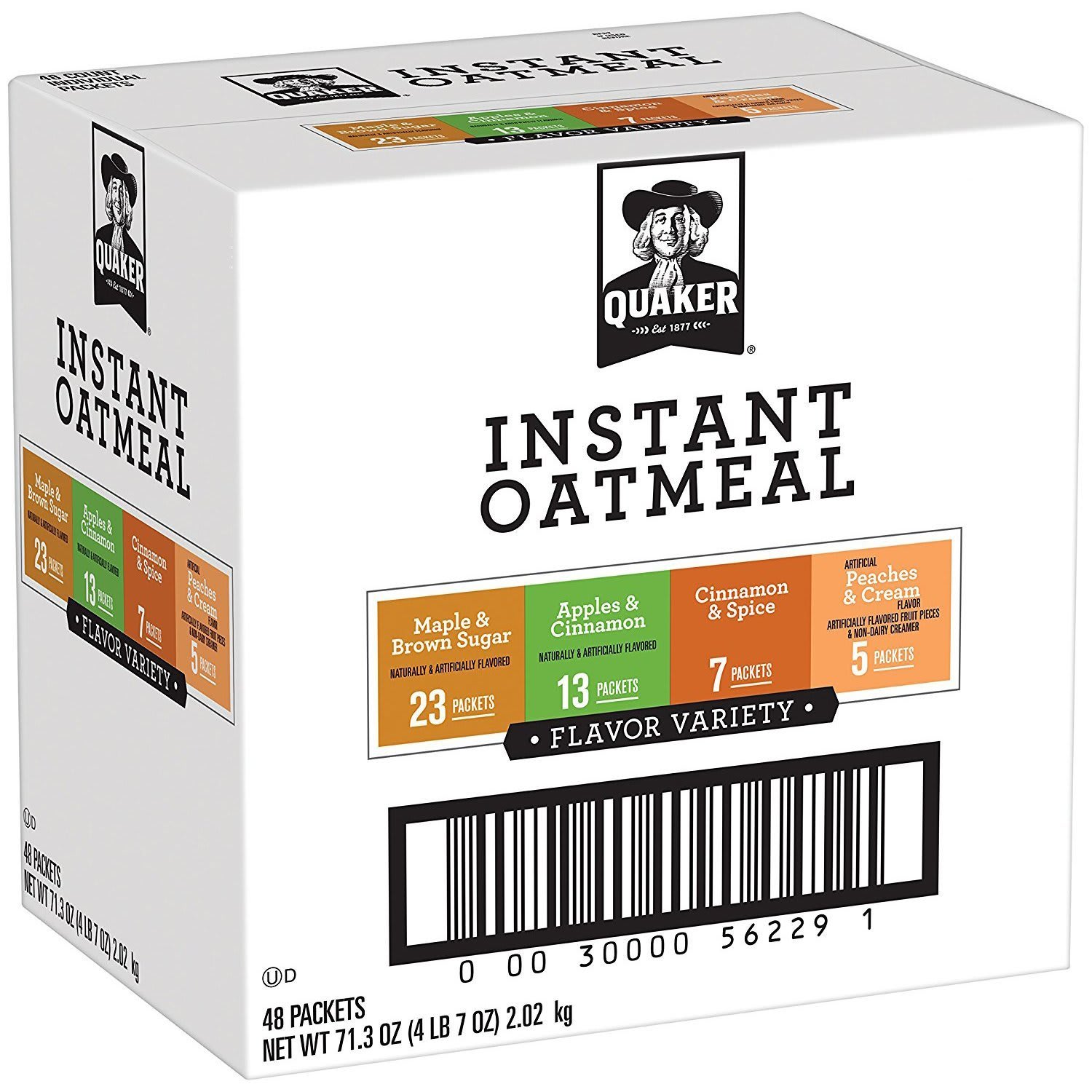Quaker Instant Oatmeal Variety 48-Pack for $8 + free shipping