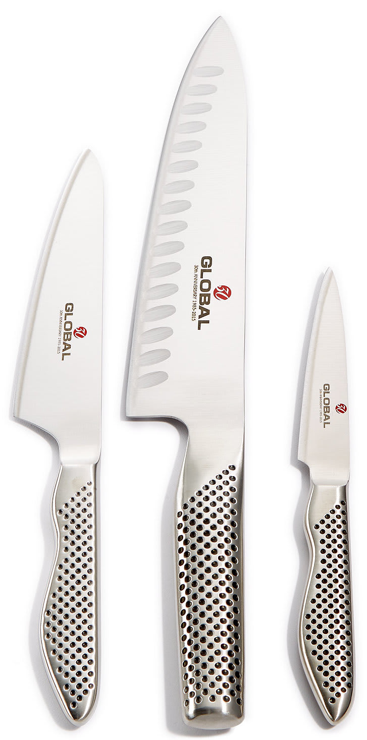 Global Stainless Steel 3pc Ann. Knife Set for $115 + free shipping
